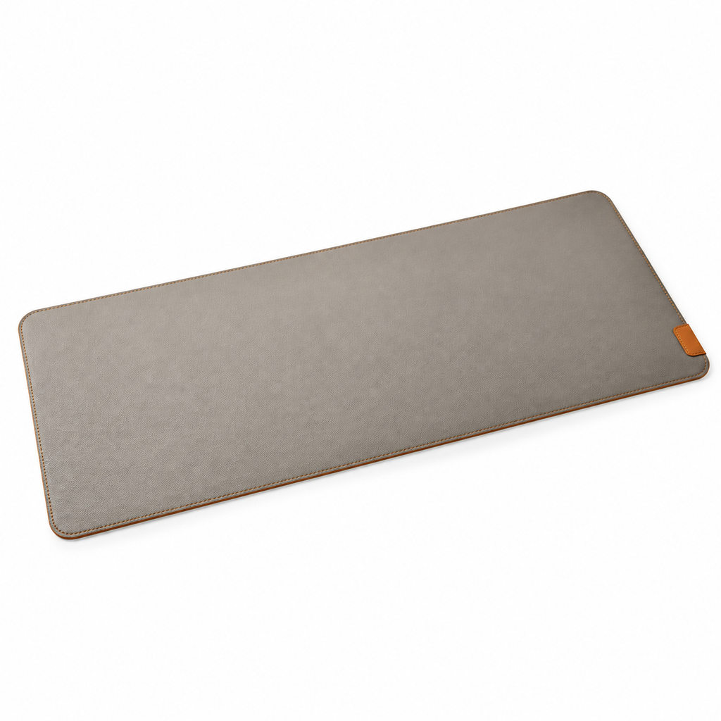 Warm Grey Stitched Desk Mat