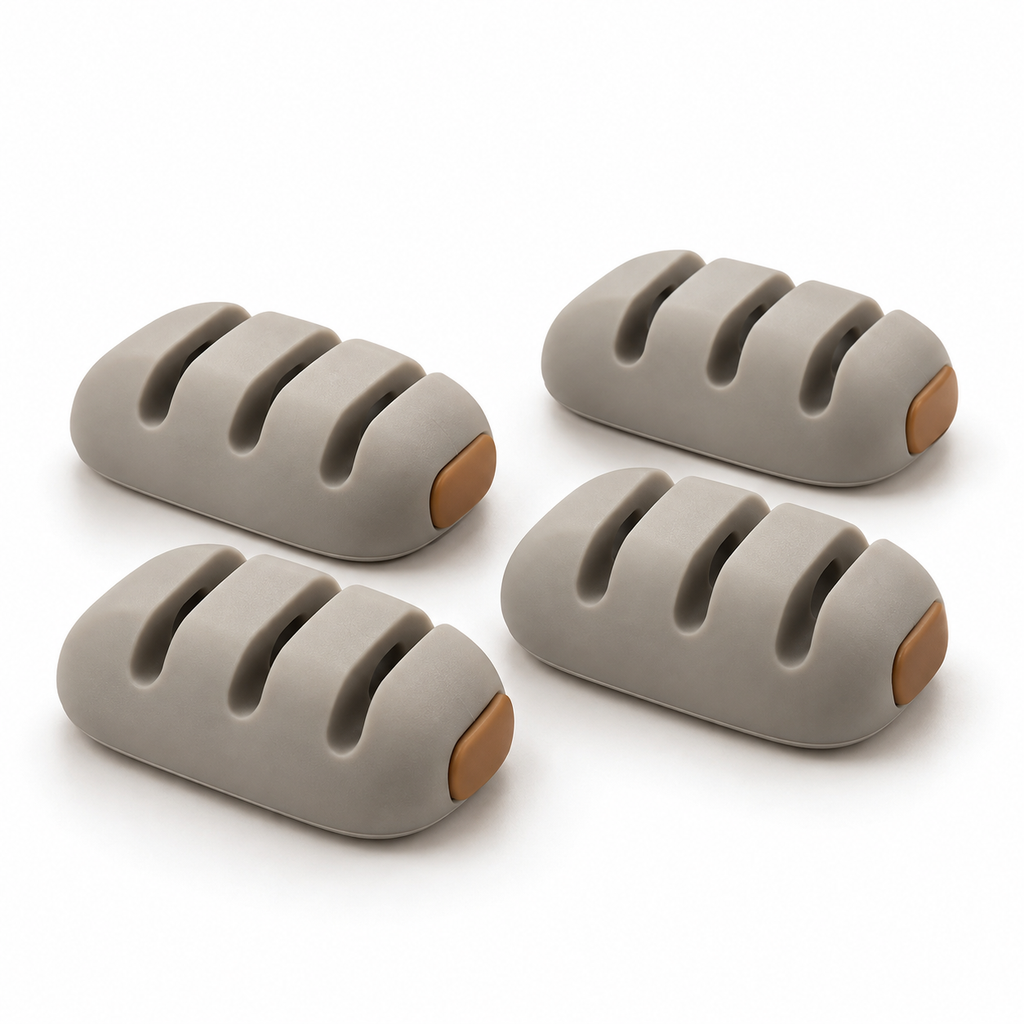 Three-Slot Cable Clips - Set of 4