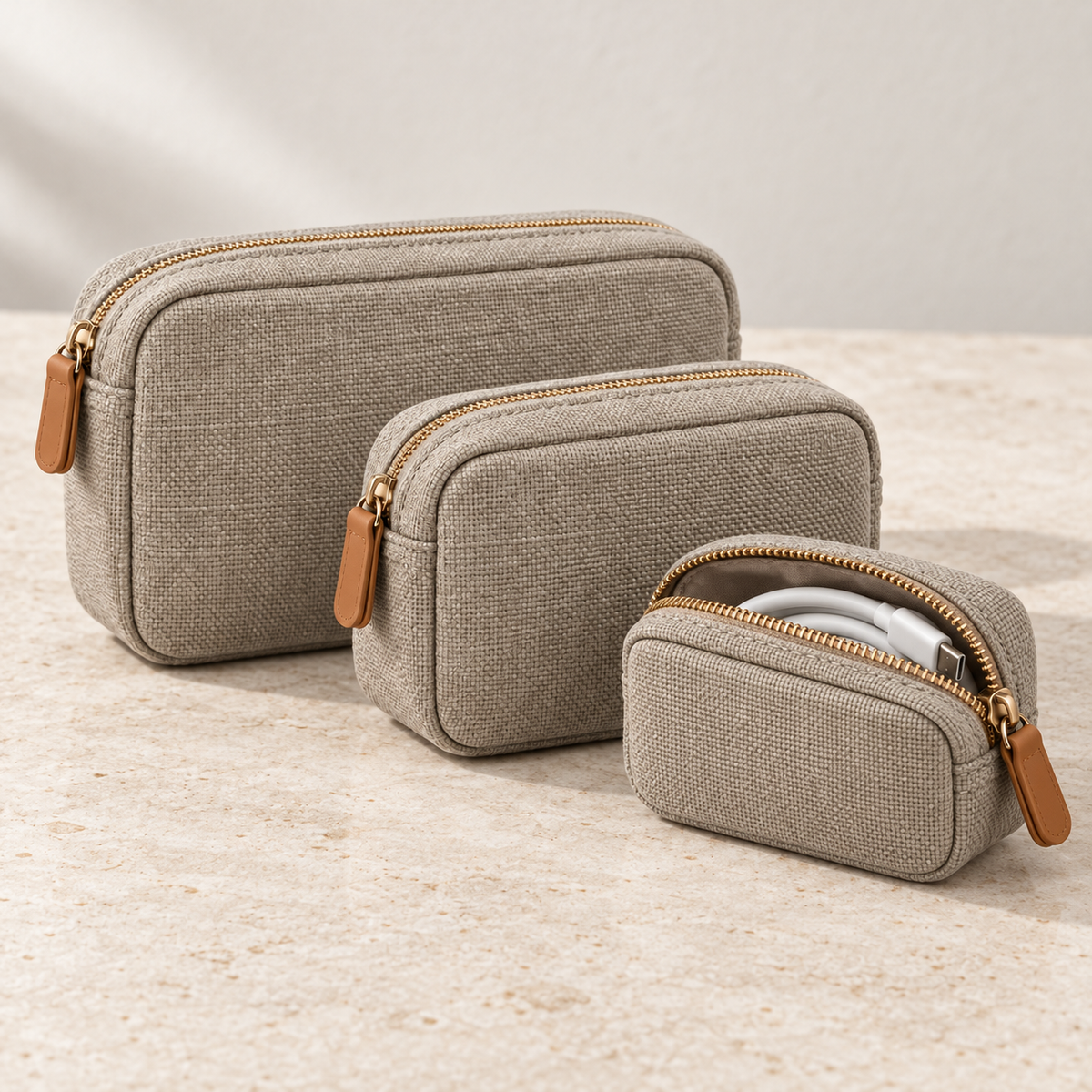 Cable Organizer Pouches - Set of 3