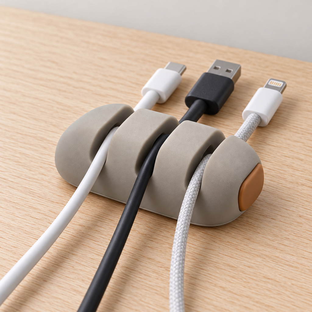 Three-Slot Cable Clips - Set of 4